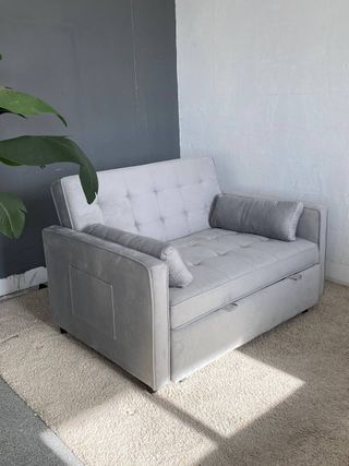 Sofá cama dos plazas gris - hacemos  envíos 