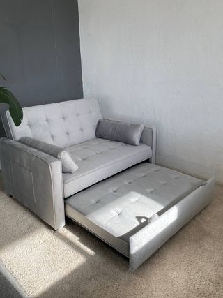 Sofá cama dos plazas gris - hacemos  envíos 