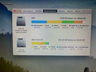 MacBook Pro 13”i7 2012 16GB RAM SSD 50GB+HDD 750GB