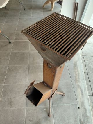 Stufa a razzo artigianale in ferro 4mm smontabile