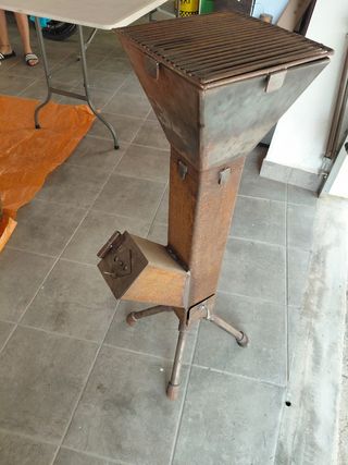 Stufa a razzo artigianale in ferro 4mm smontabile