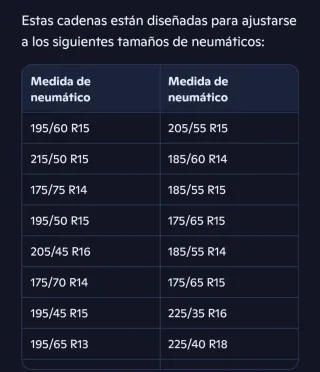 Cadenas 9mm ABS Ver compatibilidad en fotos