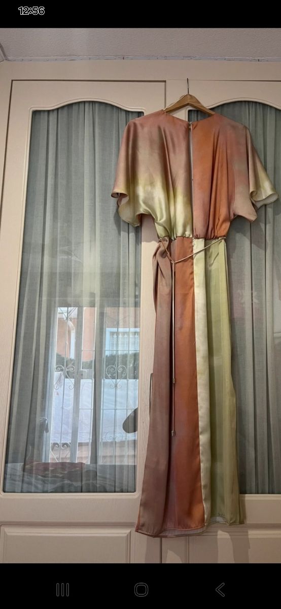Vestido seda Zara Talla M