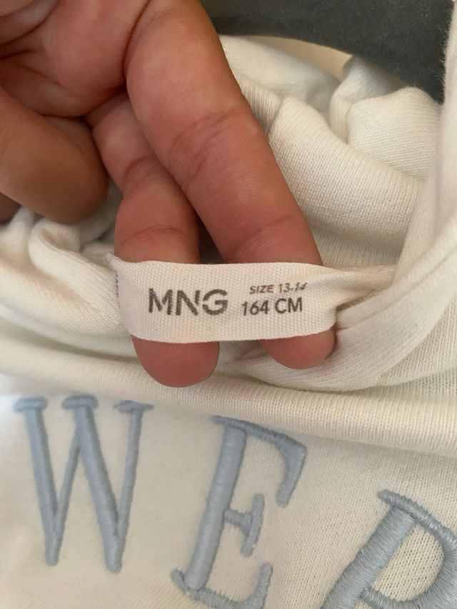 Sudadera Blanca con dibujo - Mango kids