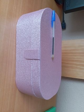 Caja joyero rosa brillante