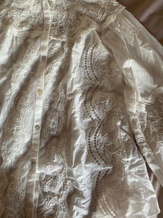 Blusa Zara Encaje Blanco