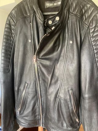 Cazadora Piel Freaky Nation CROSSOVER-FN Negra