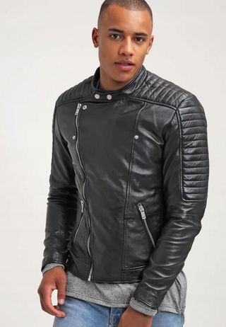 Cazadora Piel Freaky Nation CROSSOVER-FN Negra