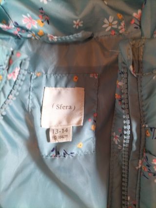 Cazadora Sfera floral azul talla 13-14