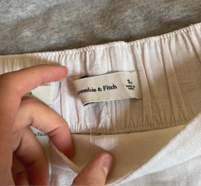 Pantalón Abercrombie & Fitch Talla S Blanco