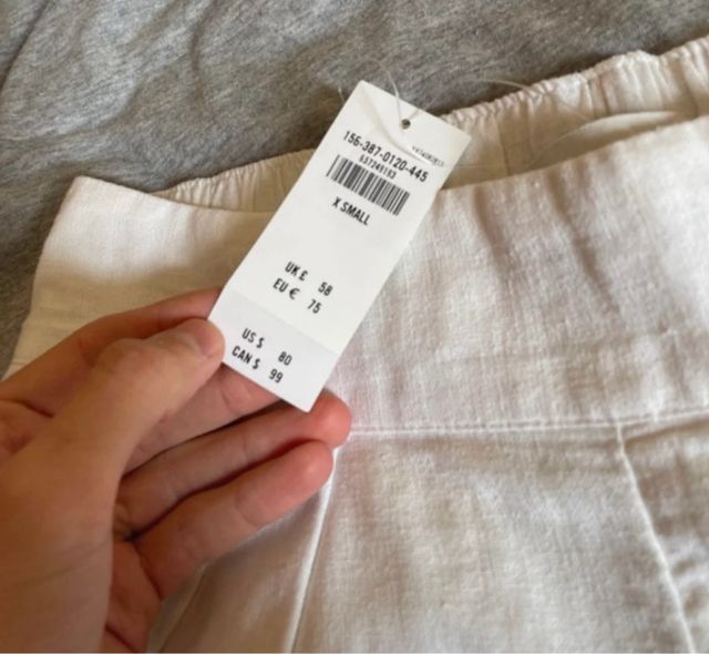 Pantalón Abercrombie & Fitch Talla S Blanco