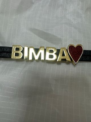 Pulsera Bimba y Lola dorada con corazón rojo
