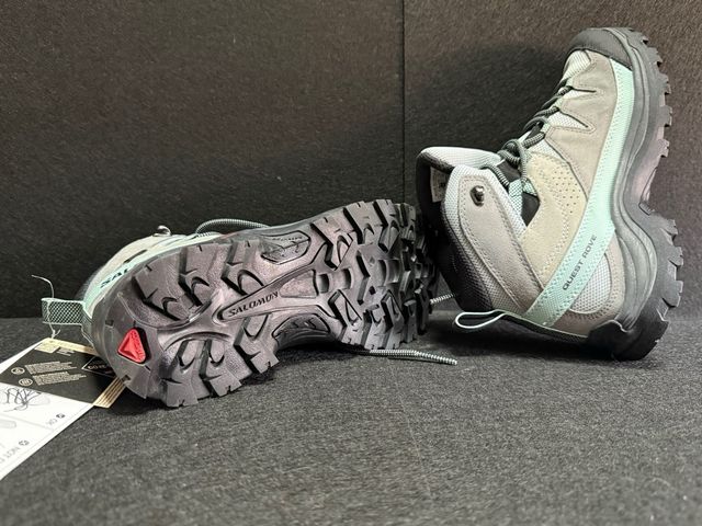 Botas Salomon Gore-Tex Mujer T37 Gris/Verde Agua