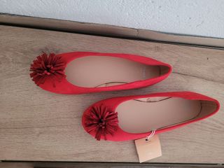 Manoletinas rojas talla 37