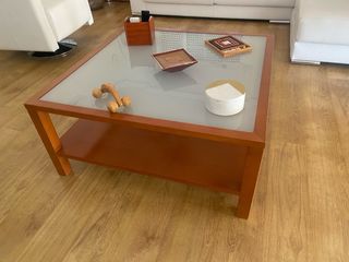 Mesa de centro madera y cristal