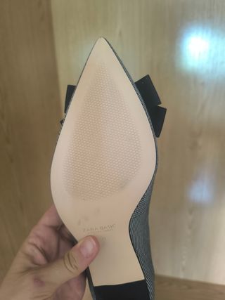 Zapatos Zara Talla 38 Estampado Cuadros