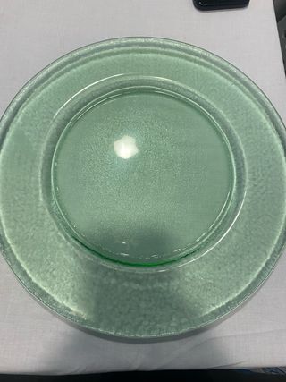 8 Sottopiatti vetro spesso verde acqua