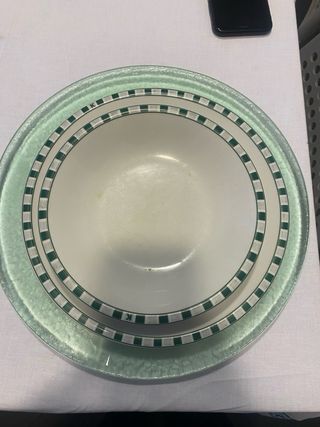 8 Sottopiatti vetro spesso verde acqua