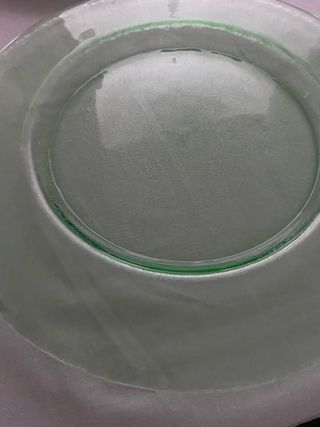 8 Sottopiatti vetro spesso verde acqua