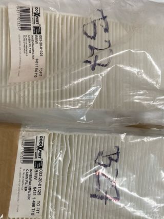 4x LOTE FILTROS HABITÁCULO BMW MINI R50 R52 R53