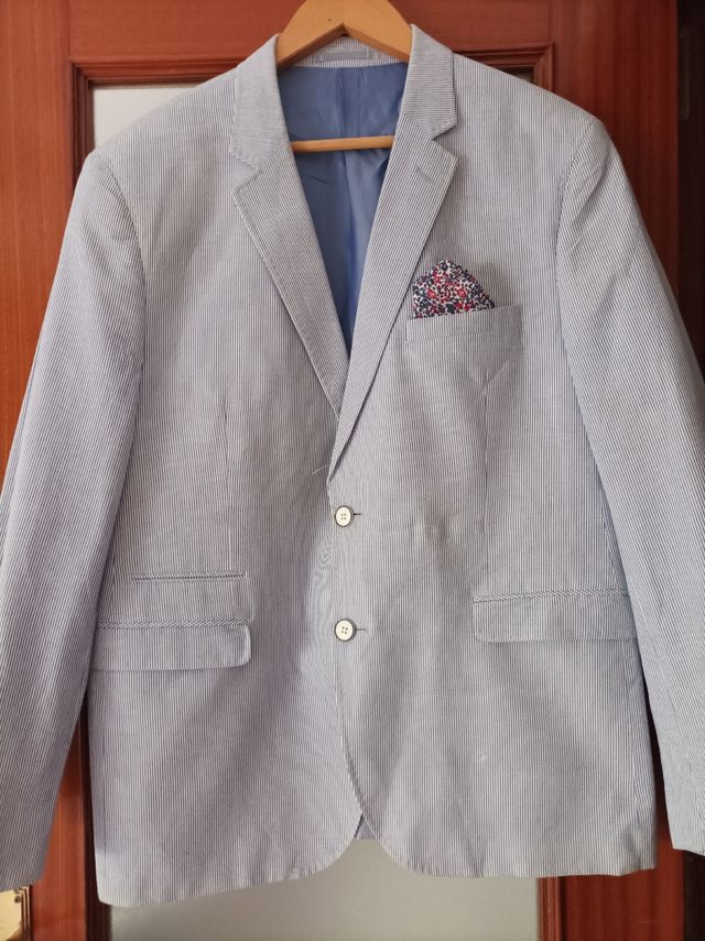 Americana Rayas Azul y blanco