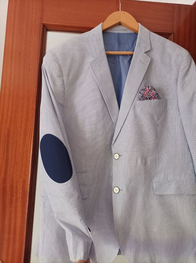 Americana Rayas Azul y blanco