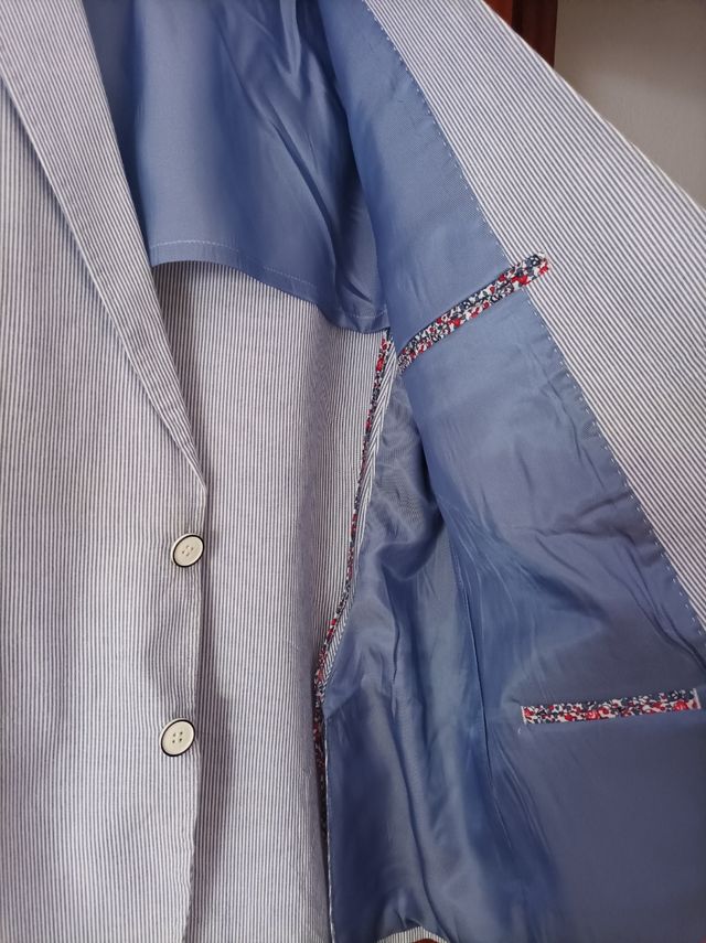 Americana Rayas Azul y blanco