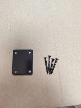 Placa unión mástil guitarra eléctrica negra