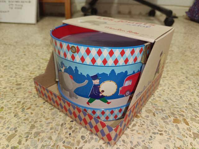 Tambor de juguete Moulin Roty metal