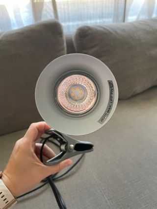 Flexo Pinza Gris y Negro