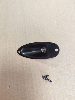 Placa Jack Guitarra Stratocaster Negra