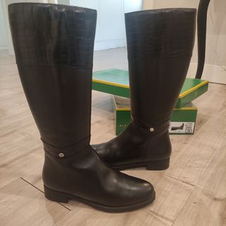 Botas altas de piel negras talla 39