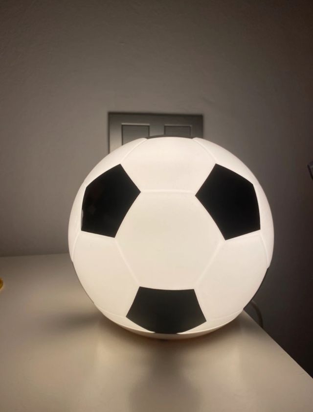 Lámpara Fútbol Blanco y Negro
