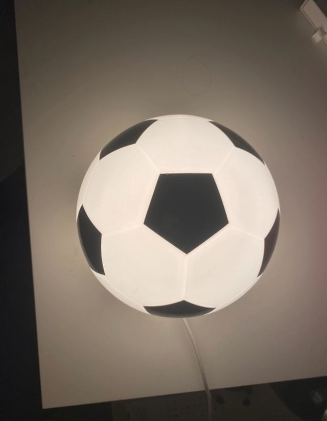 Lámpara Fútbol Blanco y Negro