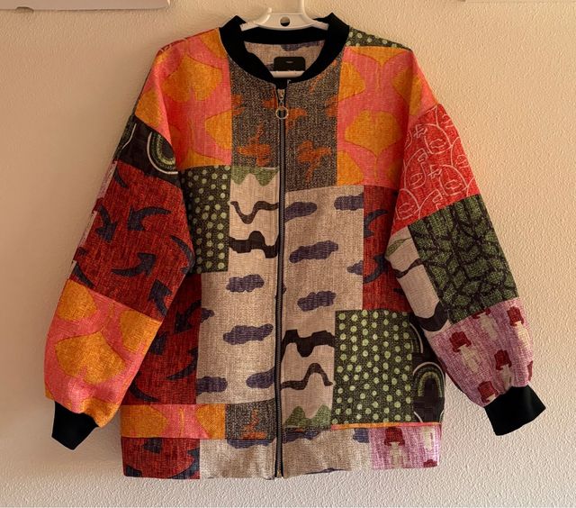 Chaqueta Bomber Estampada Multicolor