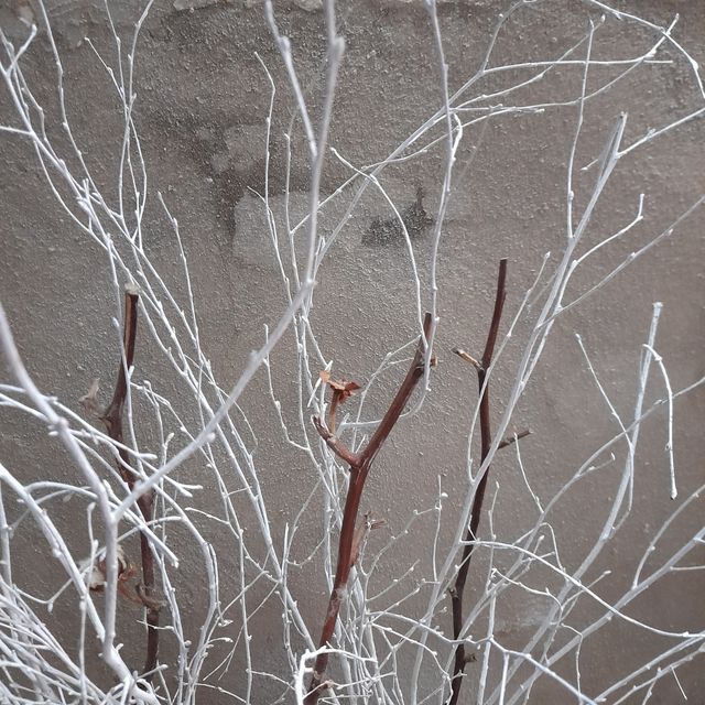 Florero de madera blanco