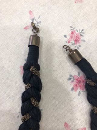 Collar Sfera trenzado con cadena y adornos