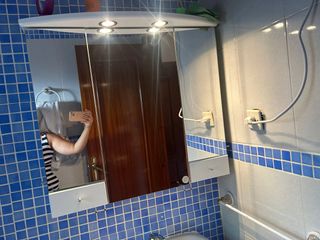 Specchio da bagno 60cm in legno e vetro