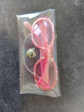Gafas de sol infantiles rosas y blancas