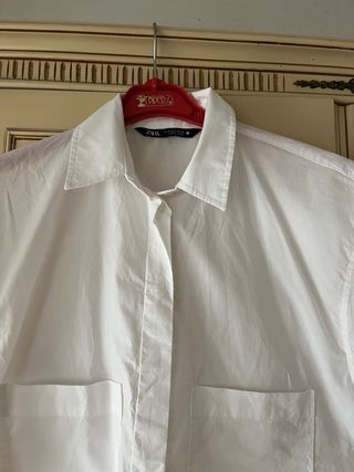 Blusa corta Zara blanca