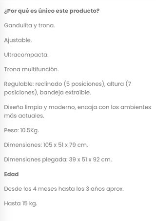 Trona Bebe Confort Evolutiva