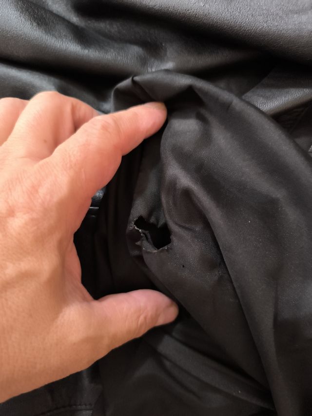 Chaquetón de piel tres cuartos