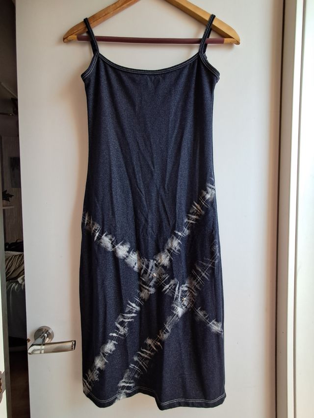 Vestido imitación vaquero con diseño