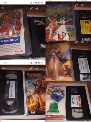 Lote 5 VHS: El Mago de Oz, Mary Poppins, Regreso a