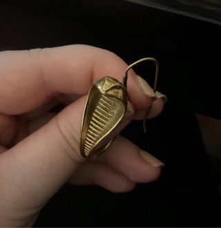 Pendientes serpientes cobra de latón