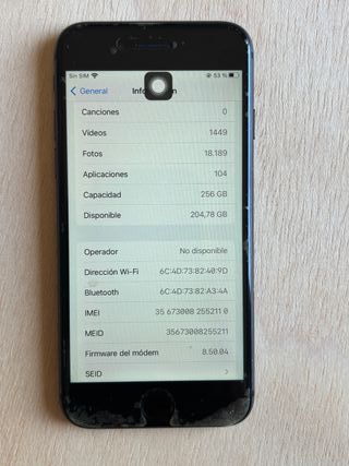 LEER EL ANUNCIO iPhone 8 256gb negro