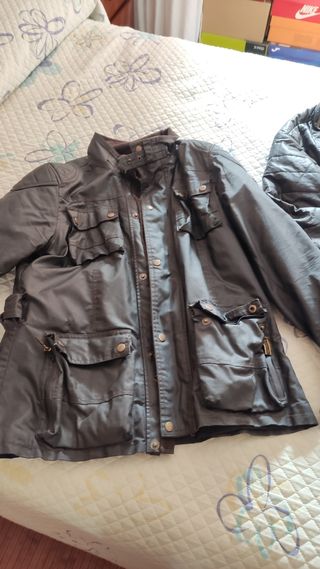 Chaqueta  moto, verde,by city talla S.tipo barbour