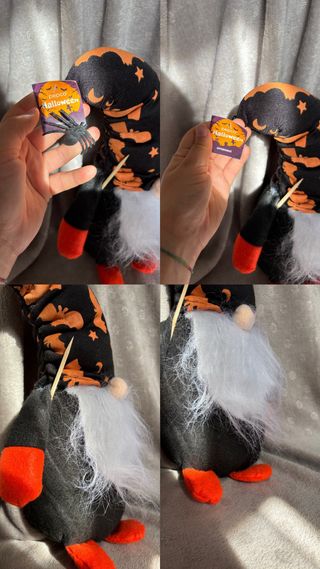 Gnomo Halloween Peluche Fermaporta 33cm