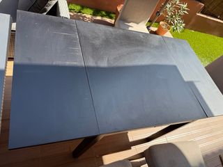 Mesa de comedor extensible negra