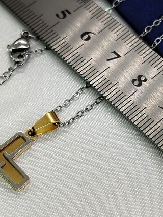 Collar Cruz Acero Inoxidable Dorado y Plateado